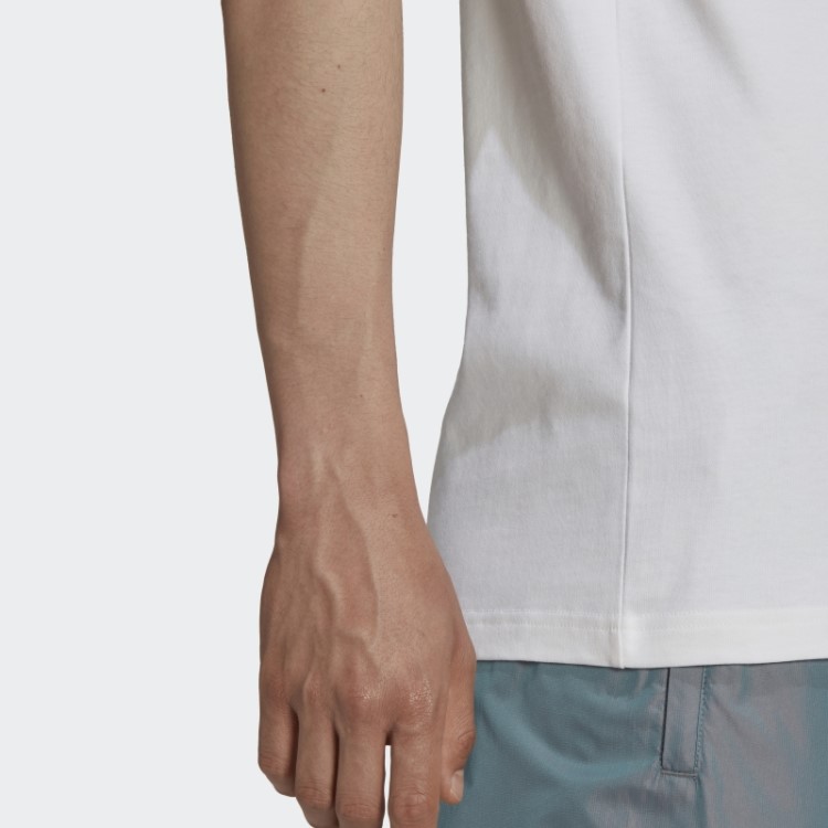 Camiseta Branca Adicolor Com Trevo Quebrado Adidas
