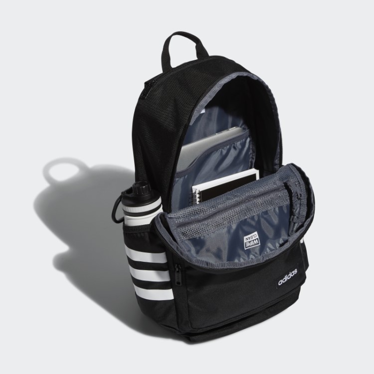 Clássica Mochila Com As Três Listras Preta Adidas
