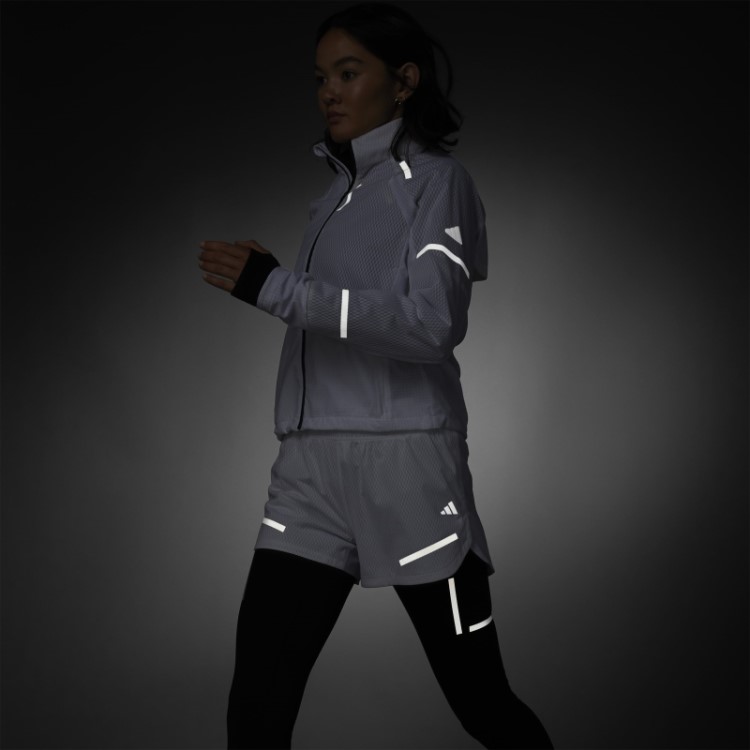 Calção De Corrida Branco Reflect At Night X-city Adidas