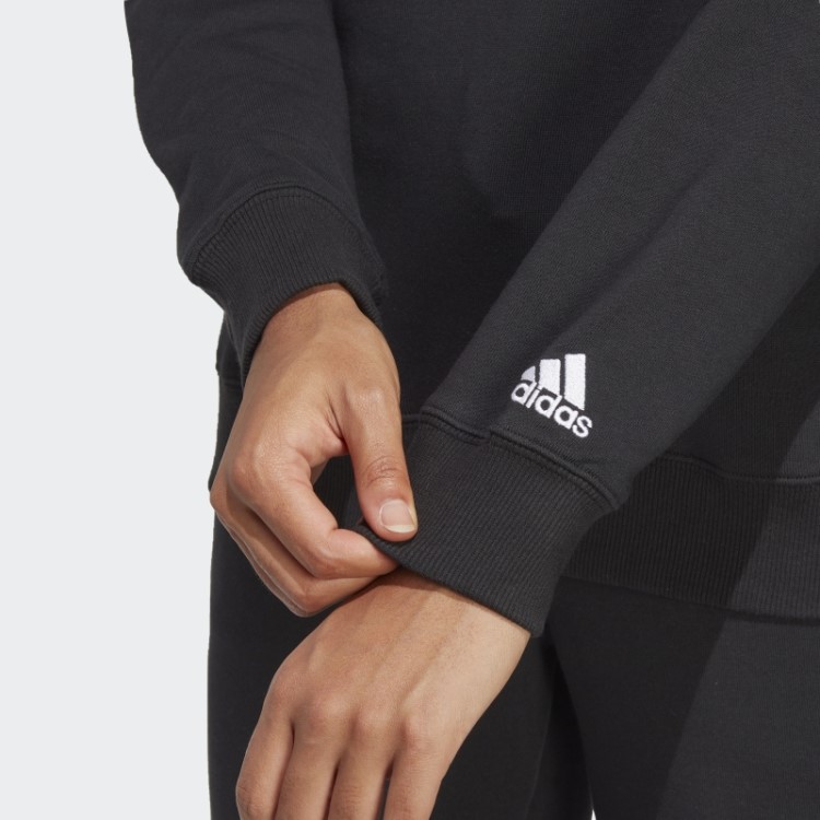 Sweatshirt French Terry Linear Black Essentials Adidas