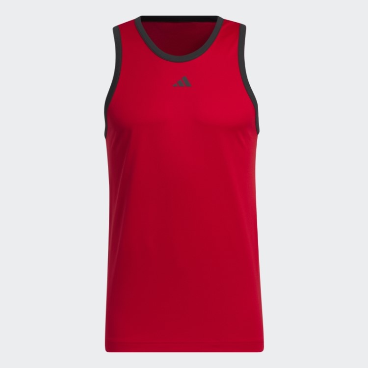 Regata Escarlate Fashion Adidas Basquete Com As Três Listras