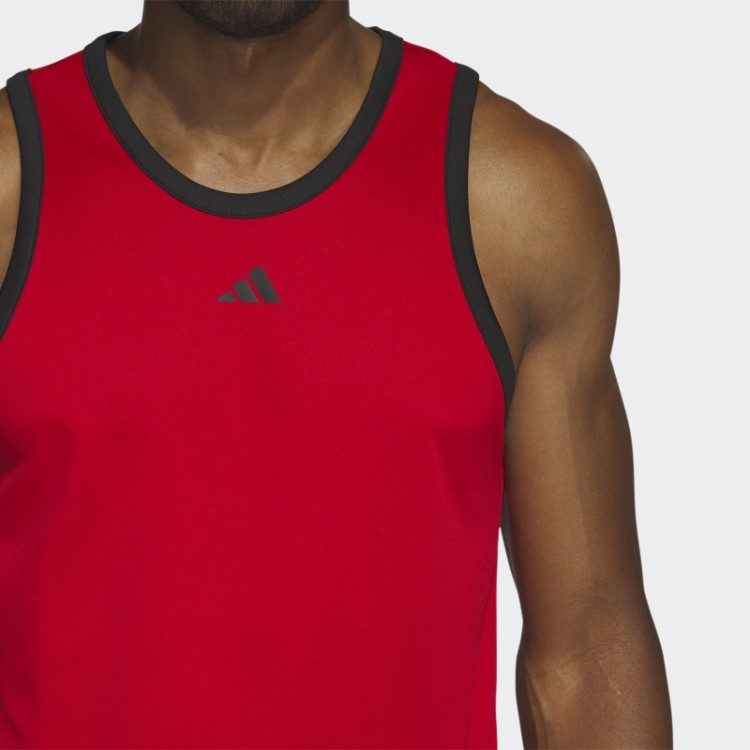 Regata Escarlate Fashion Adidas Basquete Com As Três Listras