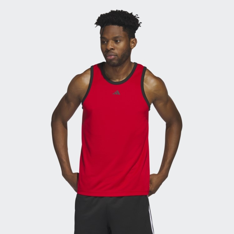 Regata Adidas Legends Basquete Com As Três Listras Fashion Escarlate