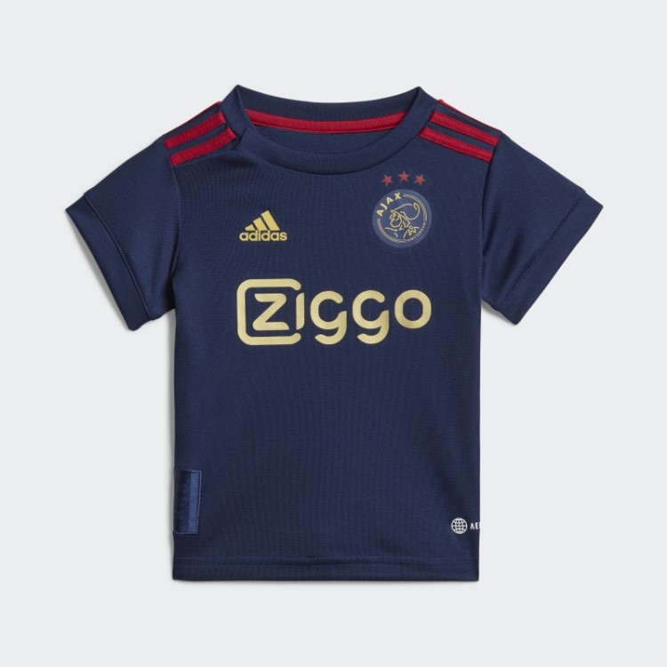 Azul Marinho Adidas Ajax Amsterdam 22/23 Away Kit Bebê
