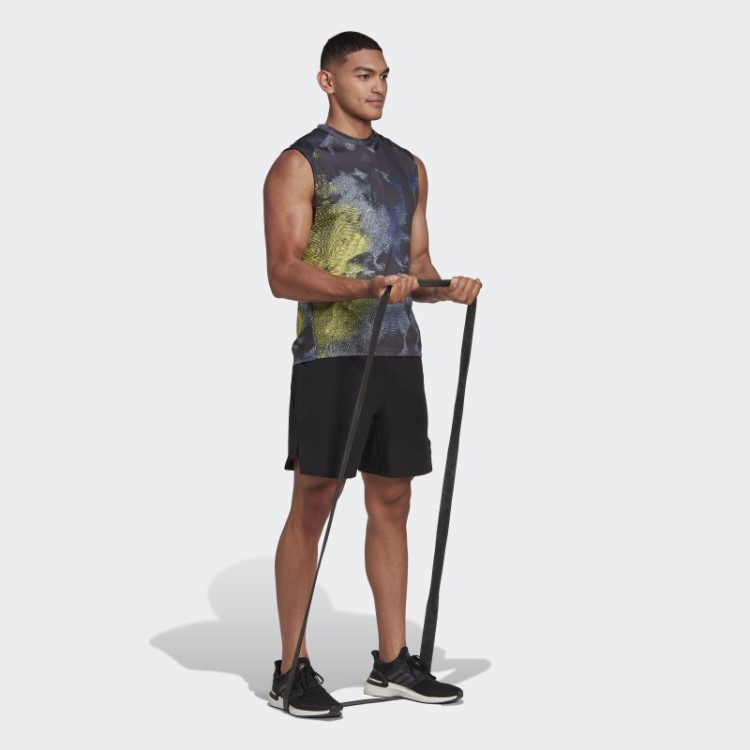 Regata De Treino Com Estampa Allover Adidas Hiit Amarelo Fashion