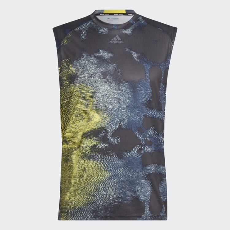 Regata De Treino Com Estampa Allover Adidas Hiit Amarelo Fashion