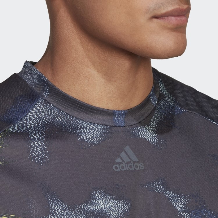 Regata De Treino Com Estampa Allover Adidas Hiit Amarelo Fashion