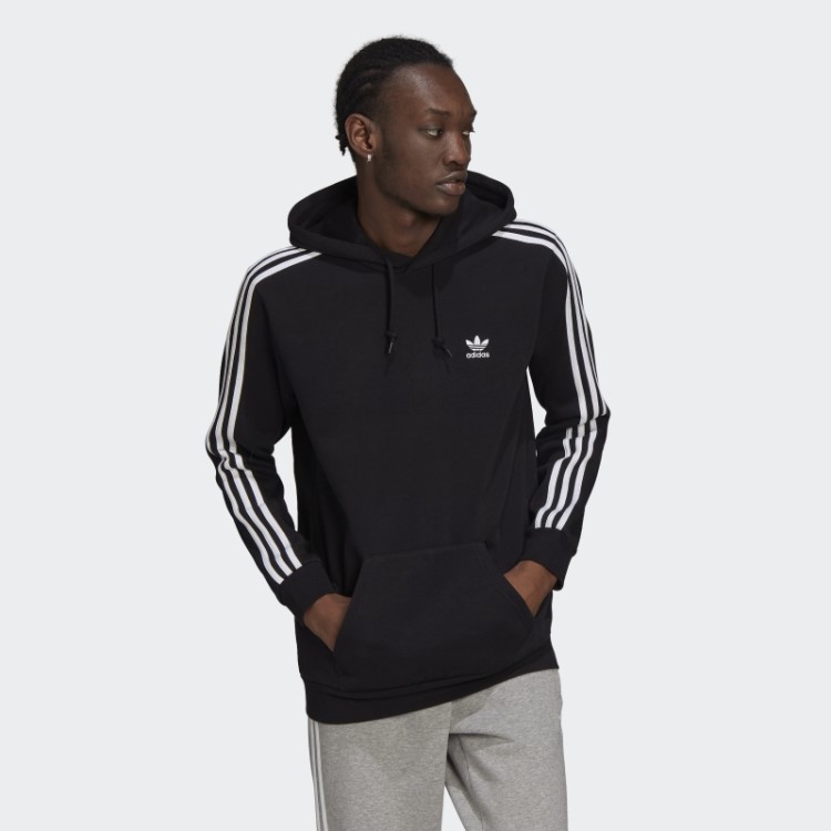 Moletom Preto Adidas Adicolor Classics Com As Três Listras