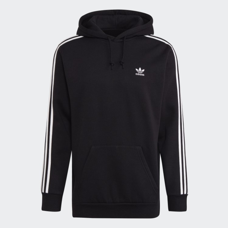 Moletom Preto Adidas Adicolor Classics Com As Três Listras