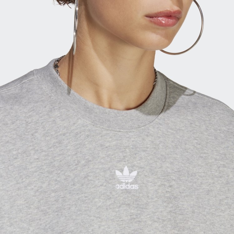 Moletom Cinza Médio Adidas Adicolor Essentials Crew