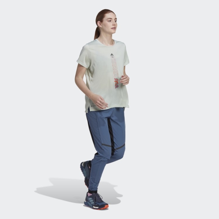 Calça De Corrida Em Trilha Híbrida Terrex Agravic Em Aço Adidas