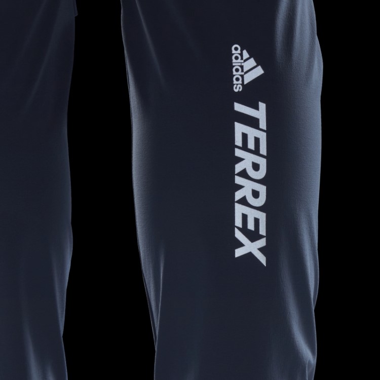 Calça De Corrida Em Trilha Híbrida Terrex Agravic Em Aço Adidas