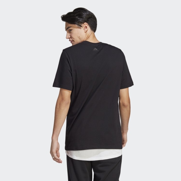 Essentials T-shirt Linear Com Logótipo Bordado Preto Adidas