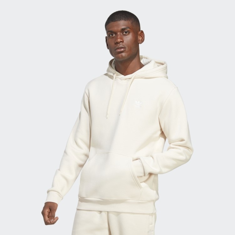 Moletom Branco Com Capuz Trefoil Adidas