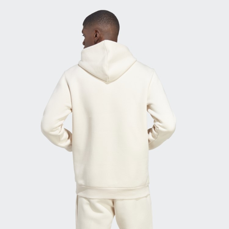 Moletom Branco Com Capuz Trefoil Adidas
