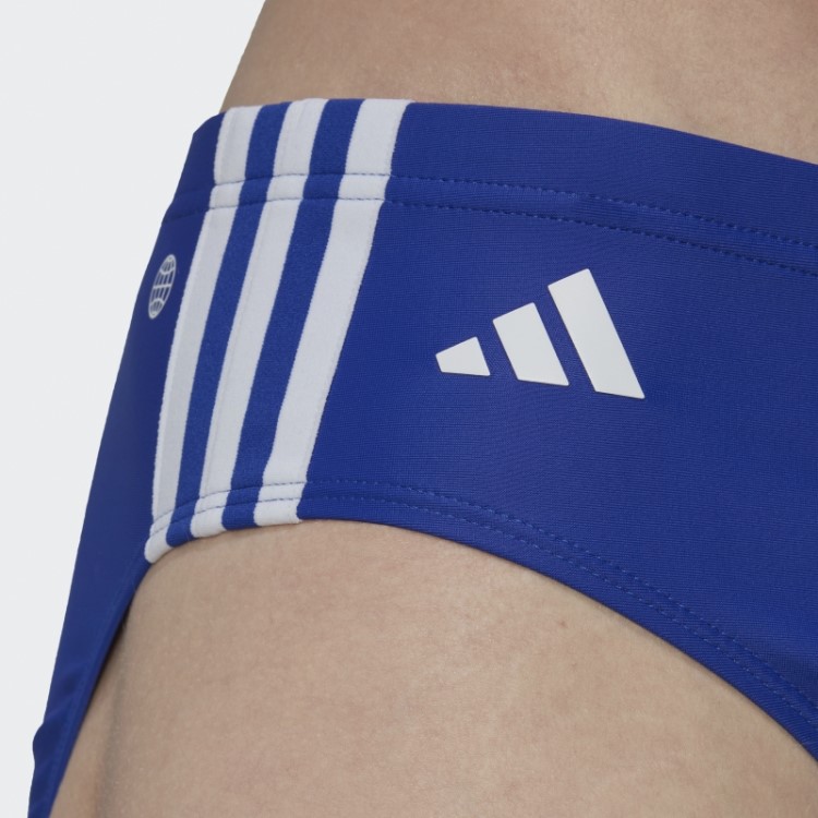 Calção De Banho Azul Clássico Com As 3 Riscas Da Adidas