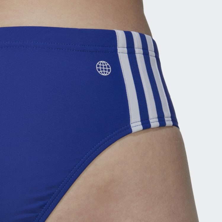 Calção De Banho Azul Clássico Com As 3 Riscas Da Adidas
