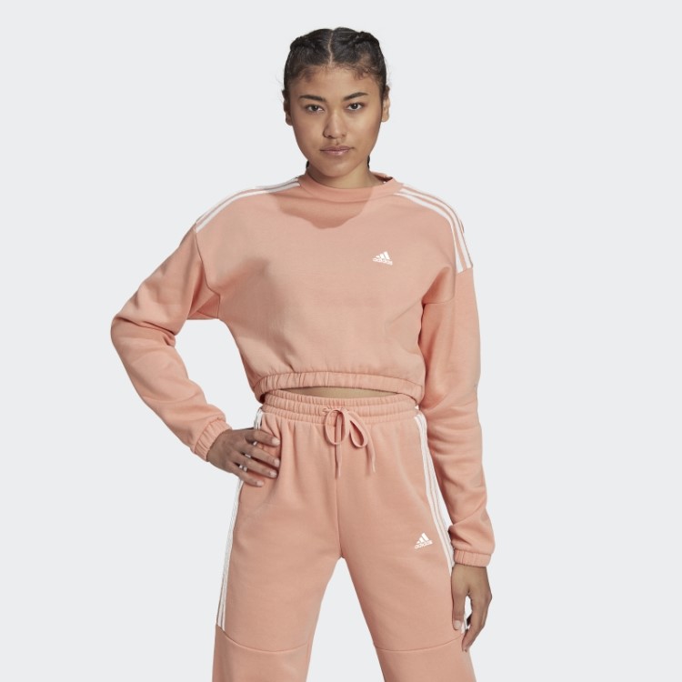 Moletom Hyperglam Crop Crew Adidas Ambient Blush