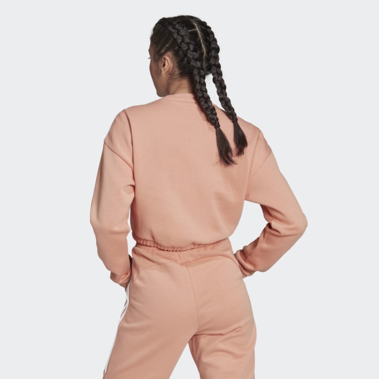 Moletom Hyperglam Crop Crew Adidas Ambient Blush