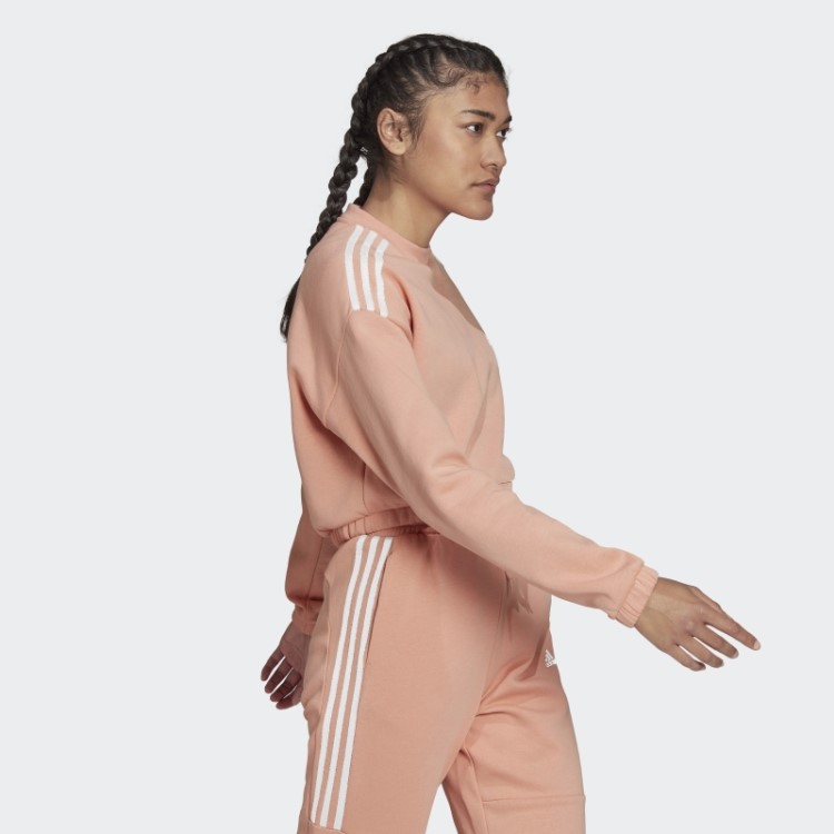 Moletom Hyperglam Crop Crew Adidas Ambient Blush