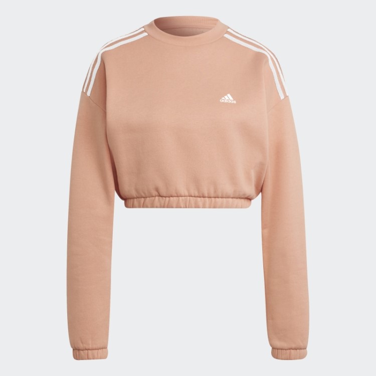 Moletom Hyperglam Crop Crew Adidas Ambient Blush