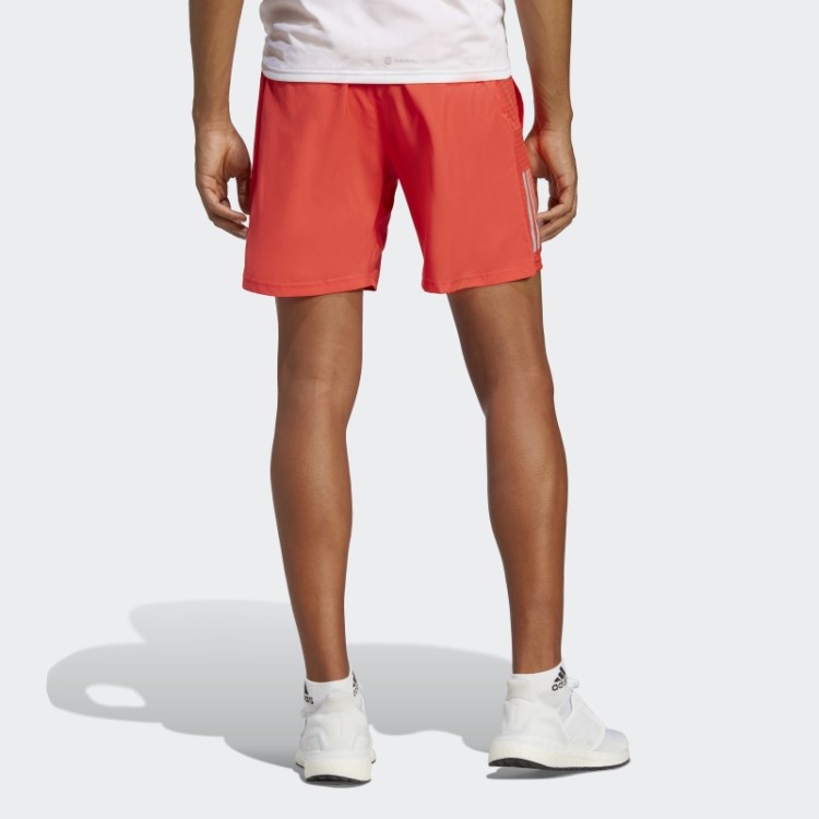 Possui O Calção De Corrida Vermelho Adidas
