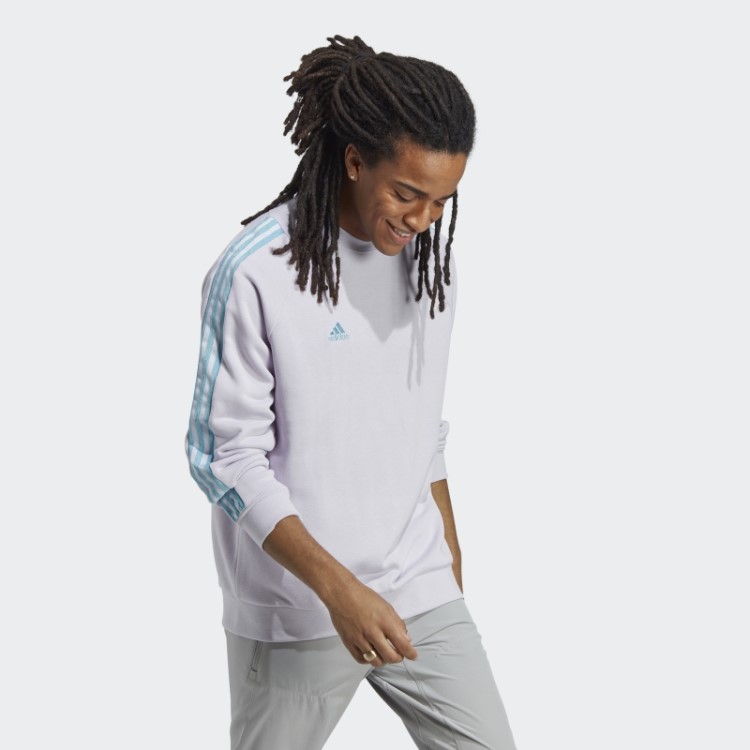 Moletom Tiro Com Gola Redonda (gênero Neutro) Adidas Silver Dawn