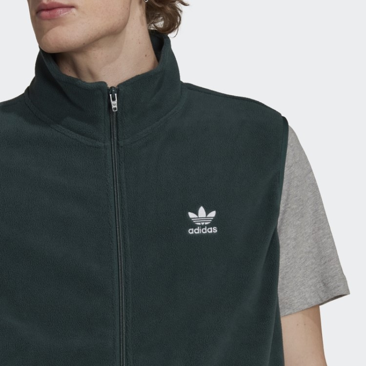 Colete De Lã Adicolor Verde Mineral Com As Três Listras Da Adidas