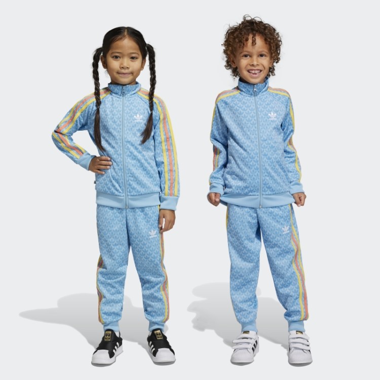 Agasalho Com Estampa De Monograma Azul Adidas