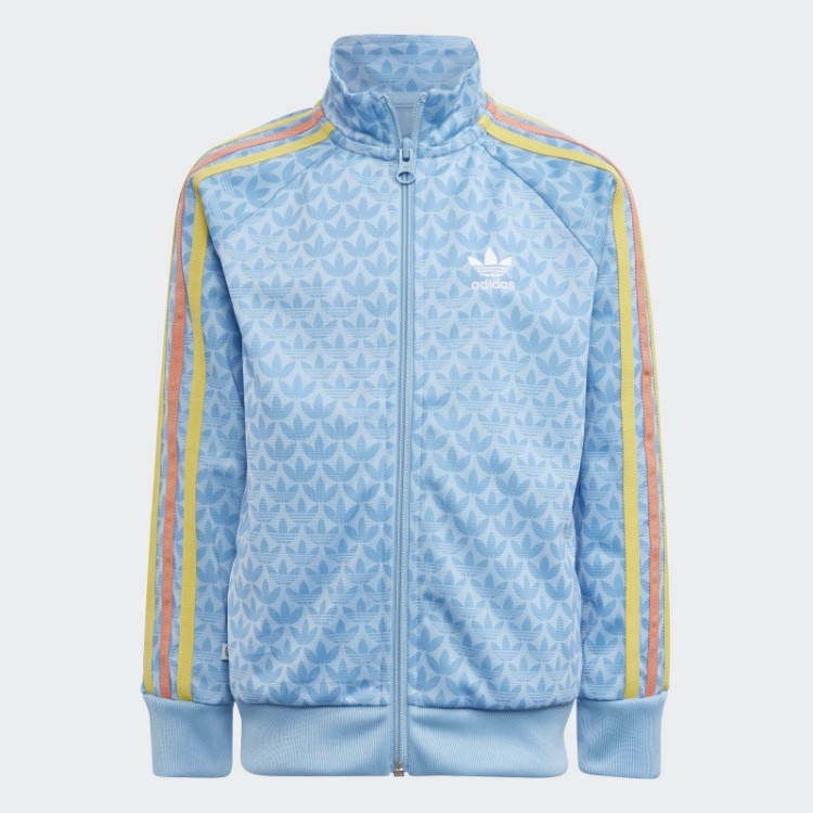 Agasalho Com Estampa De Monograma Azul Adidas
