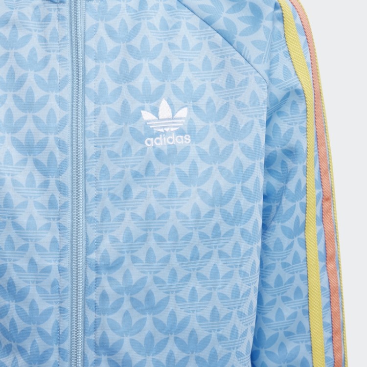 Agasalho Com Estampa De Monograma Azul Adidas