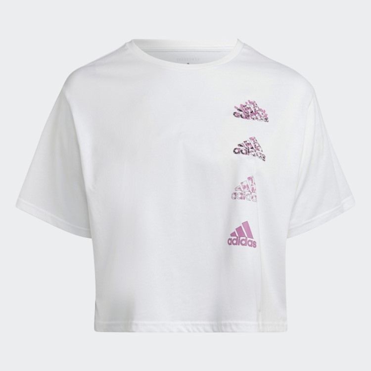 Camiseta De Treino Branca Aeroready Crop (tamanho Grande) Adidas