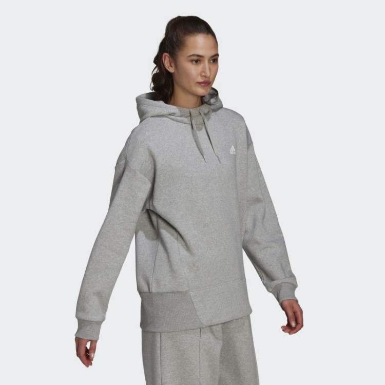 Essentials Studio Moletom Com Capuz Cinza Médio Adidas