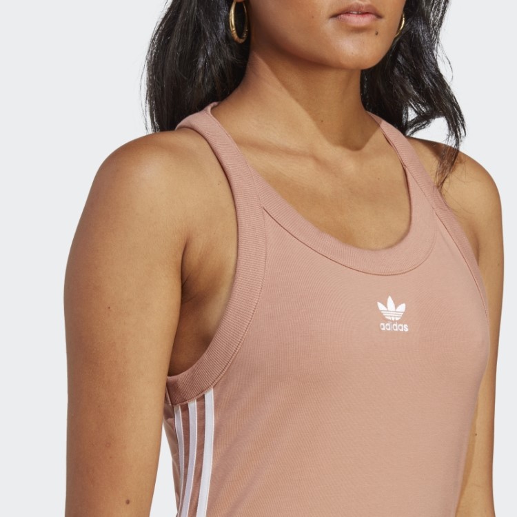 Clay Adidas Adicolor Classics Vestido Regata Longo Com As Três Listras