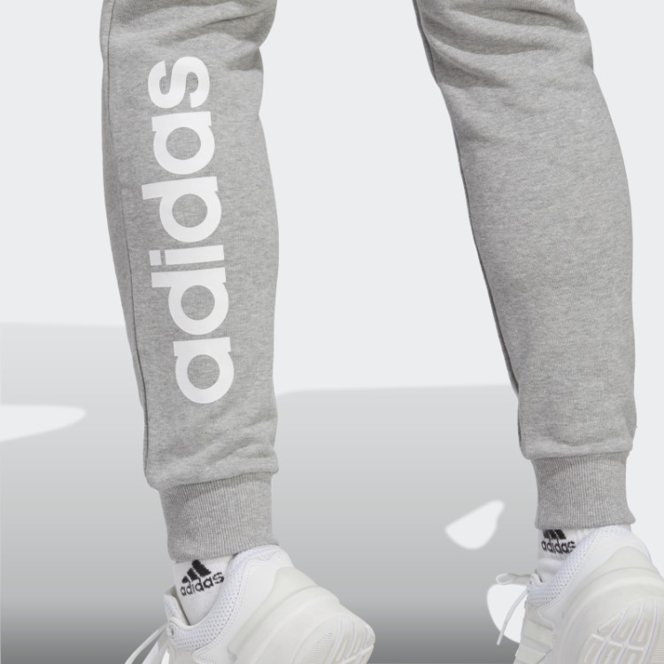 Adidas Joggers De Felpo Francês Médio Essencial Cinza Médio