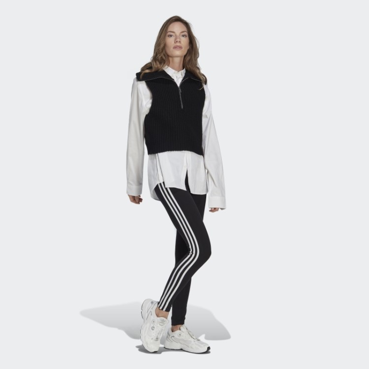 Legging Com As Três Listras Preta Adicolor Classics Da Adidas