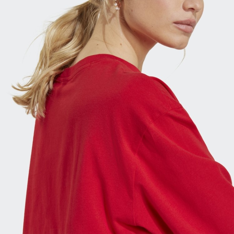 Camiseta Adidas Scarlet Originals Com Detalhe De Trevo Houndstooth