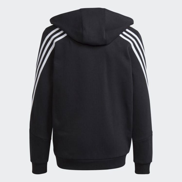 Adidas Future Icons Moletom Branco Com Capuz E Zíper Nas Três Listras