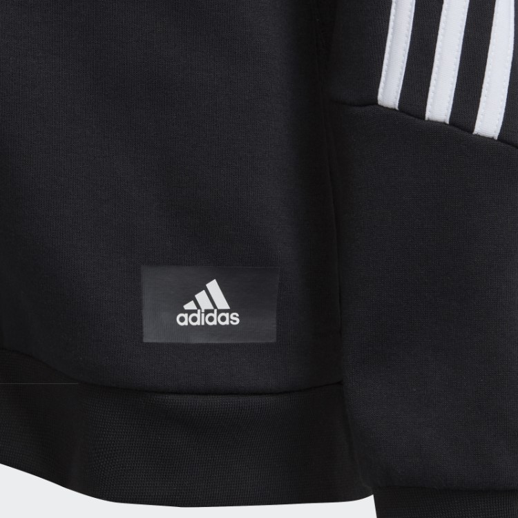Adidas Future Icons Moletom Branco Com Capuz E Zíper Nas Três Listras