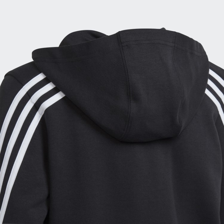 Adidas Future Icons Moletom Branco Com Capuz E Zíper Nas Três Listras