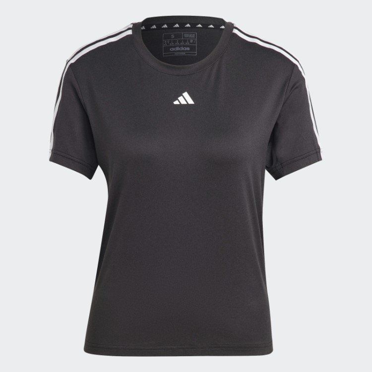 Aeroready Train Essentials Camiseta Com As Três Listras Preta Adidas