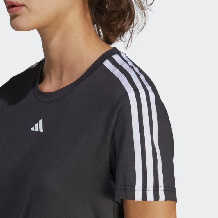 Aeroready Train Essentials Camiseta Com As Três Listras Preta Adidas