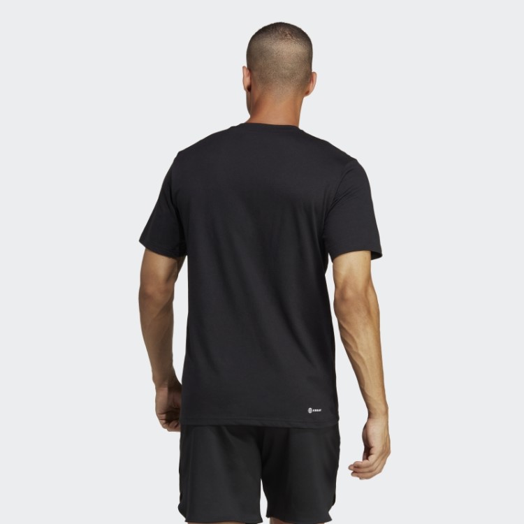 Camiseta De Treino Com Logo Sazonal Train Essentials Preta Adidas