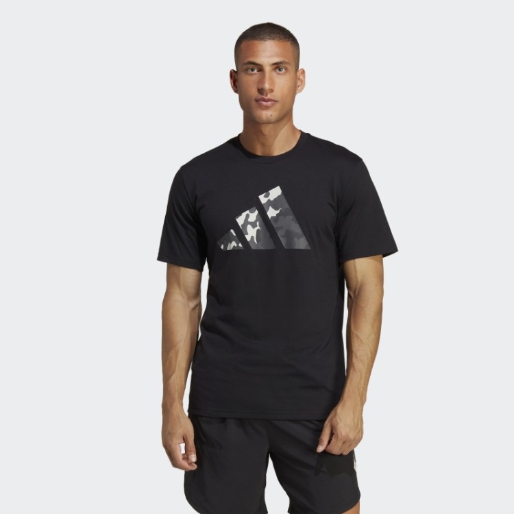 Camiseta De Treino Com Logo Sazonal Adidas Train Essentials Preta