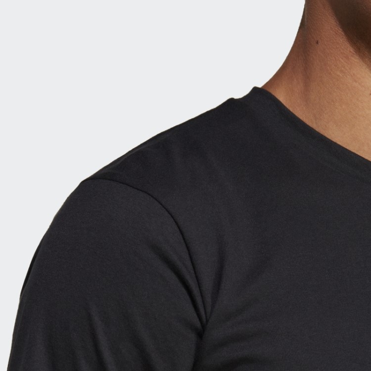 Camiseta De Treino Com Logo Sazonal Adidas Train Essentials Preta