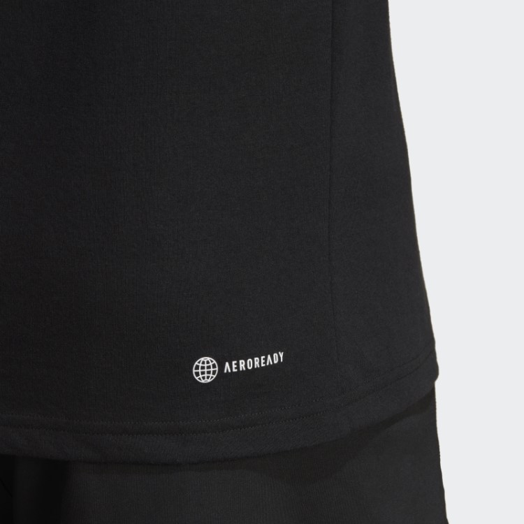 Camiseta De Treino Com Logo Sazonal Adidas Train Essentials Preta