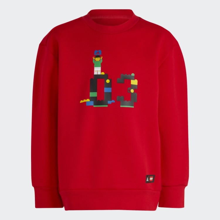 Conjunto De Moletom E Calça Vermelha Adidas X Classic Lego Da Moda