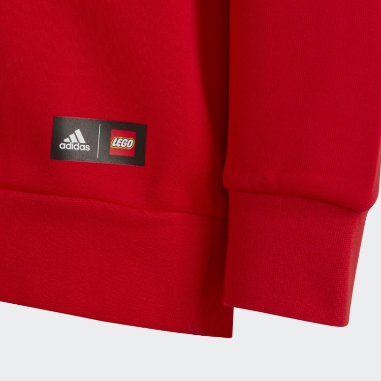 Conjunto De Moletom E Calça Vermelha Adidas X Classic Lego Da Moda