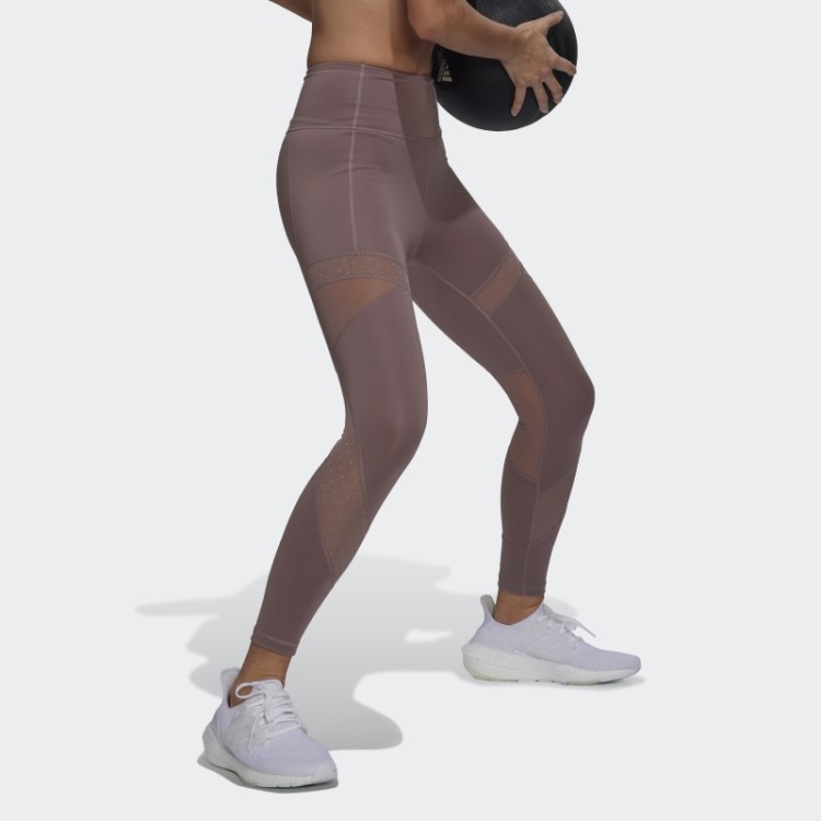 Leggings Roxas De Malha 7/8 Cintura Alta Adidas Circuito Quente