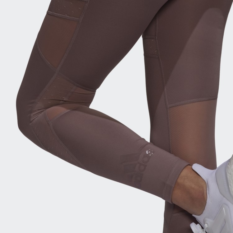 Leggings Roxas De Malha 7/8 Cintura Alta Adidas Circuito Quente